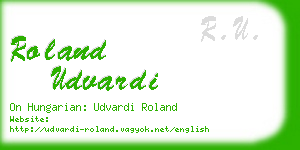 roland udvardi business card